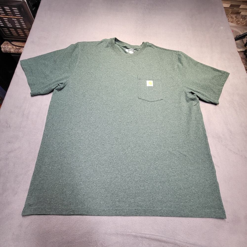 Carhartt Shirt Mens 2XL Green Loose Fit Short Sleeve‎ Pocket Tee